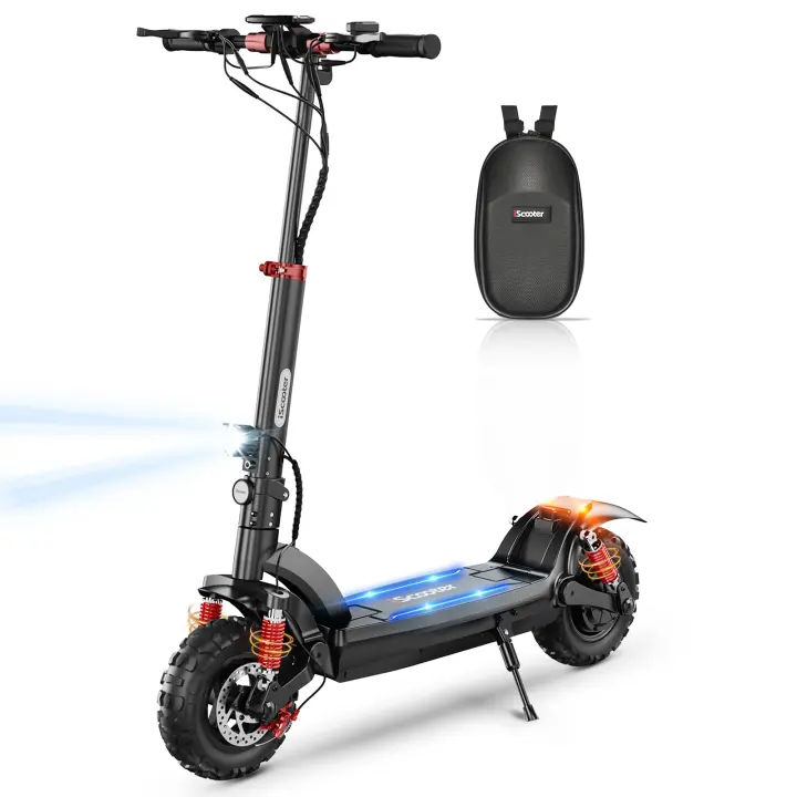 Patinete Eléctrico ISCOOTER iX6 11" 48V 1000W 150 kg Autonomía 45km 17.5Ah Plegable Negro, con Pantalla LCD y Bolsa, para Todo Terreno - 1