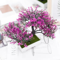 DociDaci Plantas Artificiales Bonsái Pequeño Árbol En Maceta Adornos De Falso Plantado Para Decoración De Hogar Y Bodas - details 0