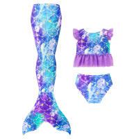 3PCS Traje De Sirena Para Niñas Traje De Baño Princesa Conjunto De Natación Polyester Elastane Estilo Mermaid Summer Swimable - details 19