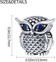 Amuletos Abaloriales colgantes Cuentos Plata with Circonita Cúbica 5A Compatible Pulsera Europea, Navidad Encantos para - details 2