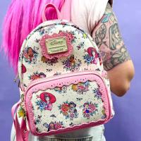 MOCHILA Princess  aop  CLassic Disney LOUNGEFLY BACKPACK mujer bolso Mulan Tiana Aurora JAsmine Pocahontas Blancanieves Cenicienta Moana  Aril Bella Sirenita - details 6