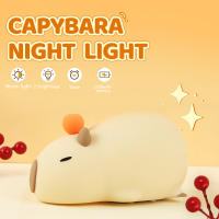 Lámpara Nocturna Para Niños De Silicona Capybara Cartoon USB Recargable Con Temporizador Y Regulación De Brillo Luces De Noche Decorativas Para Habitación - details 13