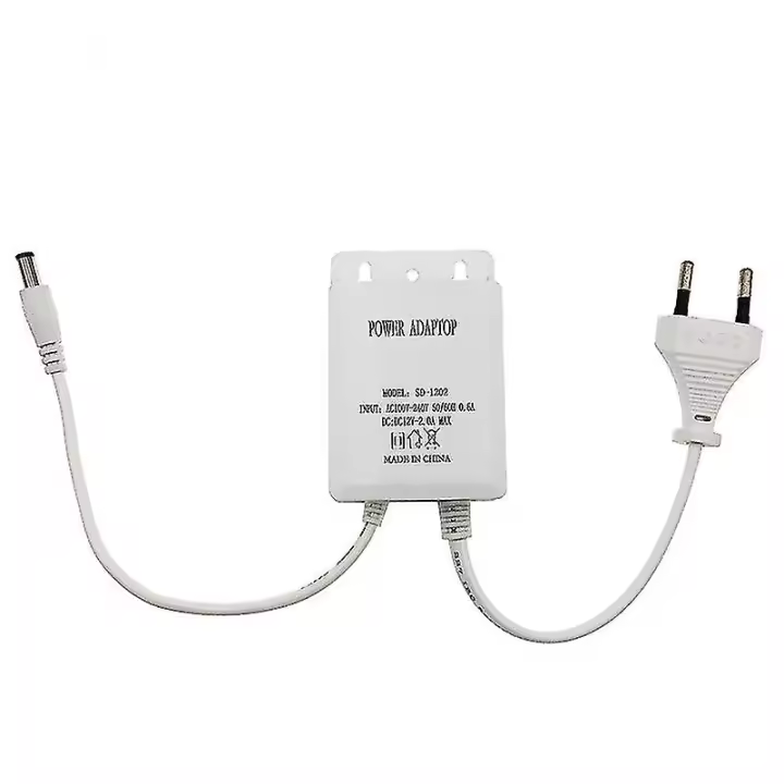 Fuente de alimentación de monitoreo, miniadaptador de corriente conmutada de 12 V 2 A, resistente a la lluvia, 12 V 24 W, fuente de alimentación para domo de monitoreo LED. - 1