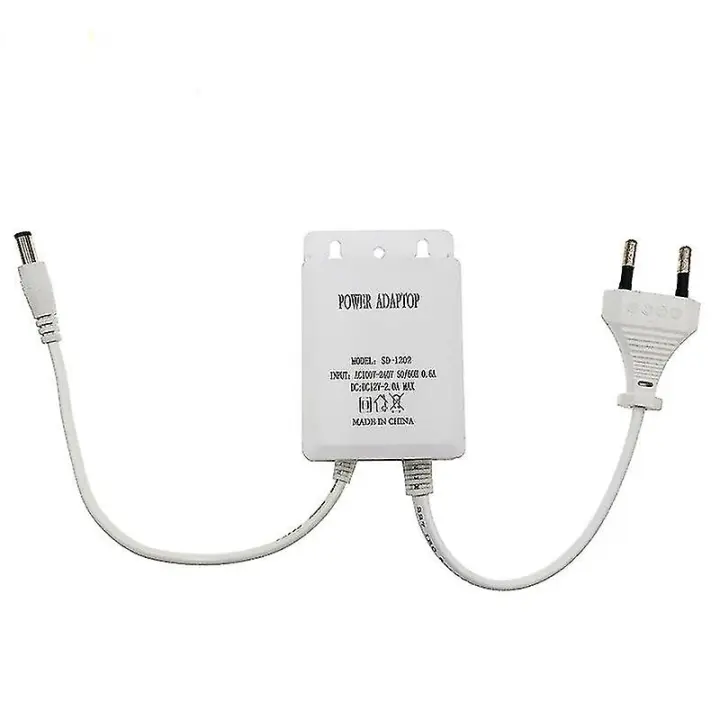 Fuente de alimentación de monitoreo, miniadaptador de corriente conmutada de 12 V 2 A, resistente a la lluvia, 12 V 24 W, fuente de alimentación para domo de monitoreo LED. - 1