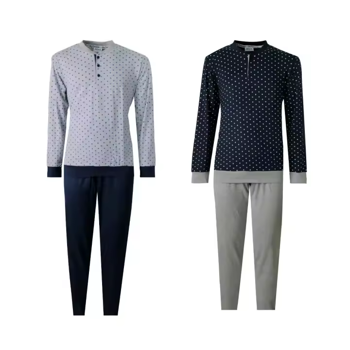 Pijama de Hombre Largo de Algodón Jersey De Fonseca - 1