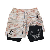 Shorts De Gimnasio Para Hombre Con Estampado De Anime Berserk 2 En 1 Secado Rápido Deporte Yoga Baloncesto Entrenamiento - details 2