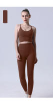 Conjunto De Yoga Para Mujer 2 Piezas Ropa Deportiva De Gimnasio Conjunto De Pilates Fitness Sudadera Y Leggings Para Ejercicio - details 11