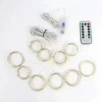 Luces De Tejado De Encaje USB 8 Modos Con Control Remoto Para Fiesta Navidad Boda Decoración De Dormitorio Lámpara De Garlanda De Hadas De 3/4/6M - details 12