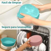 4Pcs Cesta de silicona cuadradas sin BPA 80g para freidora de aire y microondas 20cm Panera de silicona Reutilizable para comida saludable Antiadherente Para todo tipo de comidas resistente al calor 230º Fidon - details 2