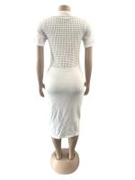 Vestido Midi Bodycon De Mujer Con Cuello En V Y Manga Corta Tejido En Knit Para Fiesta Y Calle Moda 2024 Vestido De Noche - details 22