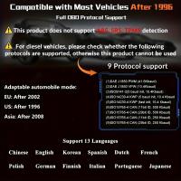 Lector De Código De Diagnosticación OBD2 Para Coche Con Prueba De Tensión Búsqueda Rápida De Códigos De Error Herramienta De Escaneo Y Lectura De Códigos - details 3