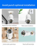 FGNS Cámara 2.4GHz Y 5G WiFi Bombilla, Camara de Bombilla Vigilancia WiFi Interior  360 Grados IP Camaras 1080P, Visión nocturna Inteligente en Colo, Audio Bidireccional,Control Remoto,Detección de Humano,Visión nocturna por infrarrojos - details 1