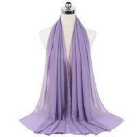 Nueva Elegante Bufanda De Mujer 2023 Modesta En Chiffón Sólido Tamaño Grande Abrazadora Para Cabeza Y Cuello Protección Solar Estilo Fashion - details 78