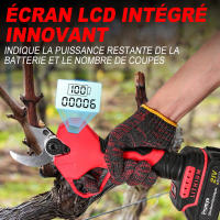 Tijeras de Podar Eléctricas Inalámbricas 900W 40mm Pantalla LED Tijeras de jardinería recargablescon 2 Baterías de 21V 7500mAh y Cuchilla de Repuesto y Mochila - details 3