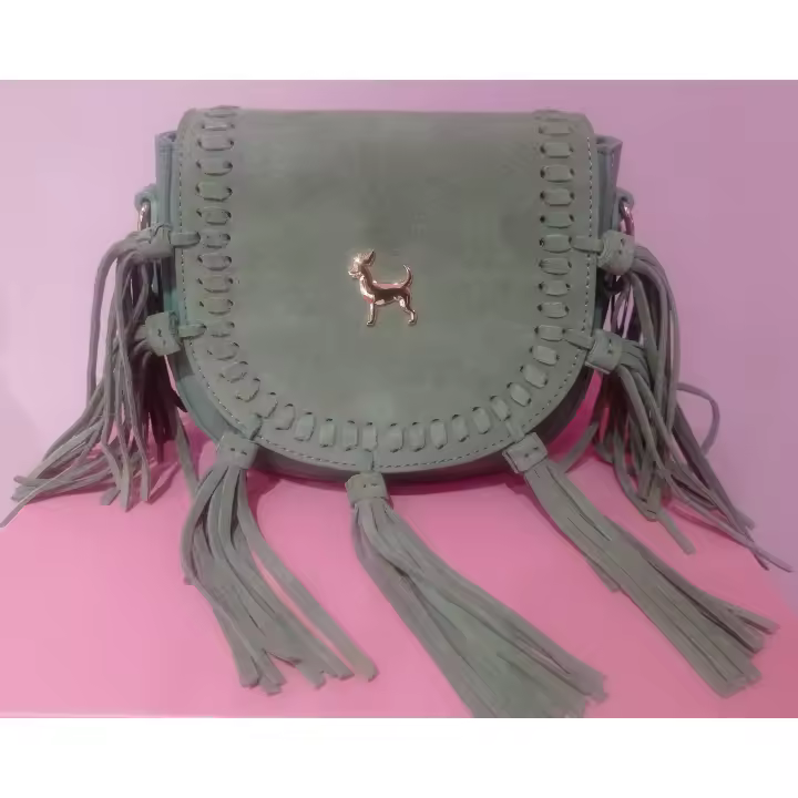 Bolso Chiguagua de ante y piel para mujer , Ref: CHB1581-1 - 1