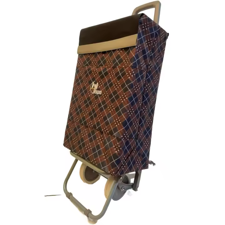 Carrito de Compra Plegable Ligero Bolsa Termo 90x30x39cm , Resistente, Plegable, con 2 Ruedas Resistentes, para la Compra de Alimentos, Capacidad de Carga 40 Litros - 1