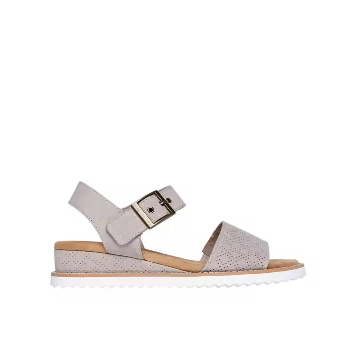 Skechers Bobs Desert Kiss - Serendipitous Sandalias de cuña para mujer topo en sintético 83641 - 1