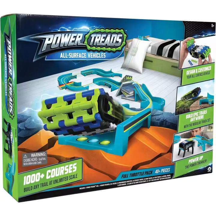 Power Treads - Circuito con Vehículo Todoterreno Personalizable - 40 piezas - Regalo original - WOWWEE - Para mayores de 5 años - 1