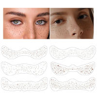 6Pcs Parches De Maquillaje Para Manchas De Vello Corporal Adhesivos De Tatuaje Temporal Para Mujeres Estilo Falso Freckles - details 1