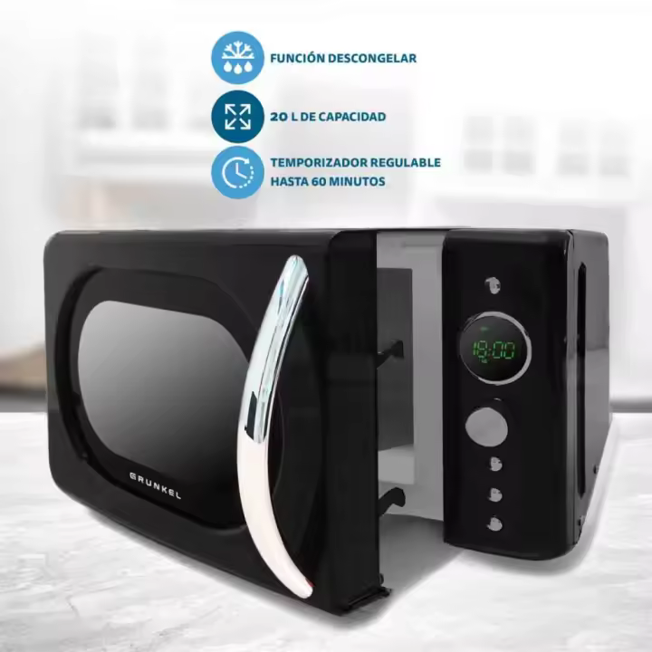 Microondas digital vintage MW-DGN - 20L  de capacidad - 700W - Negro - 1