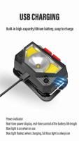 Linterna Frontal LED Recargable Con Sensor Y Lámparas COB Y LED 8 Modos De Iluminación Luz Blanca Y Roja Para Pesca - details 10