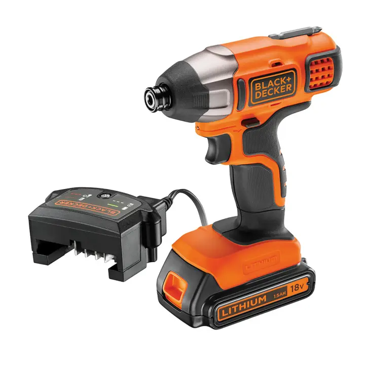 Black+Decker Taladradora de Impacto Inalámbrica 18v 1/4" - BDCIM18D1A-QW - 1