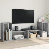 vidaXL Muebles de TV 2 uds madera ingeniería 75x30x50 cm en color Gris sonoma/Negro/Gris hormigón y más | almacenamiento funcional diseño moderno para baño dormitorio sala - details 2
