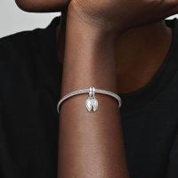 Pandora Moments Collar divisible con diseño de Corazón de Plata de Lei, Coma con embalaje de Caja de Giano original. - details 3