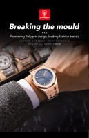 Reloj De Hombre Moda Con Correa De Aleación Y Anillo Octagonal Decorativo Movimiento De Cuarzo Alta Gama Reloj De Negocios - details 1