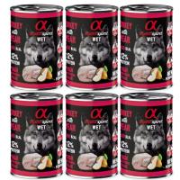 Pack 6 latas x 400 Gr - Alpha Spirit Comida Húmeda de Pavo con pera para Perros - details 0