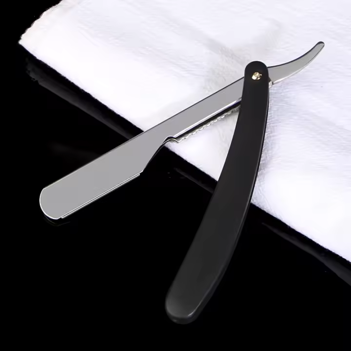 Cuchillo De Barba Manual Para Hombres Herramienta De Peluquería Acero Inoxidable Corte De Seguridad Para Recortar Cejas Y Cabello - 1
