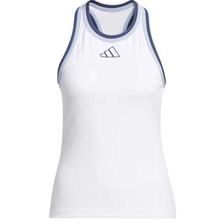 ADIDAS SPORT CAMISETA TIRANTES DE DEPORTE CLUB MUJER Color Blanco - Slim fit, transpirable, cómoda, suave. - 1