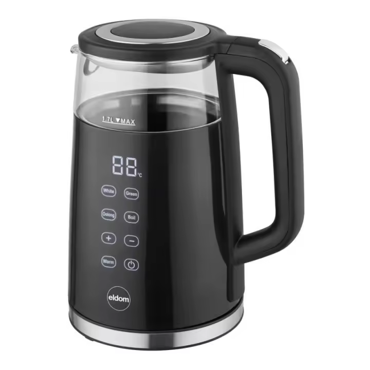 ELDOM C530 NEVO tetera eléctrica 1,7 L 2200 W Negro, Transparente - 1