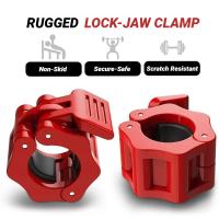 Paquete De 1 Par De Abrazaderas De Bloqueo De Espinilla Para Barbells 50MM Accesorios De Gimnasio Para Levantamiento De Pesas Y Entrenamiento De Fuerza - details 0