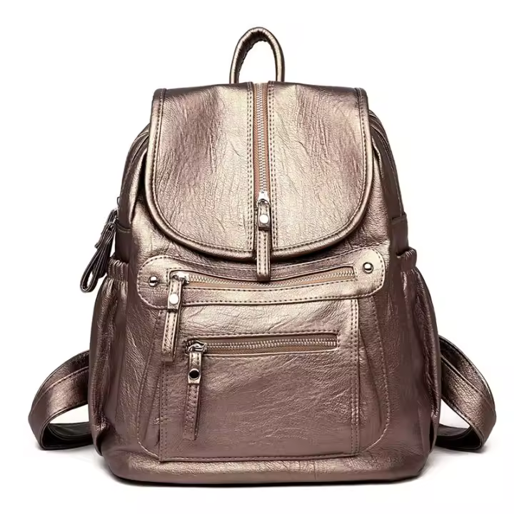 Mochila de cuero de alta calidad para Mujer, Bolso de hombro Femenino Vintage, Bolso de viaje para Mujer, Mochilas escolares para Niños - 1