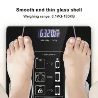 Báscula De Baño Inteligente Con Pantalla LED Retroiluminada Y Vidrio Templado Resistente Mide Hasta 180 Kg Batería Operada - details 4