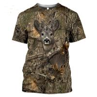 Camiseta De Verano Para Hombre Casual Camuflaje 3D Con Animal Salvaje Quick-Drying Camiseta Corta De Cuello Redondo Para Exterior - details 8