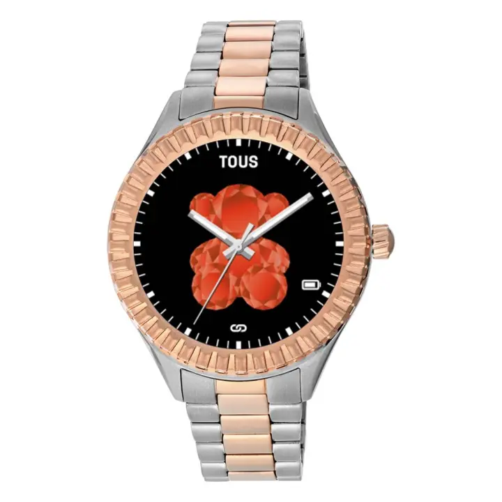 Reloj smartwatch Tous ORIGINAL T-bear connect brazalete bicolor rosa con garantía y packaging oficiales de la firma - 1