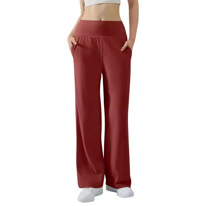 Pantalones De Yoga Para Mujer Cintura Alta Ajustados Con Control De Abdomen Y Levantamiento De Glúteos Pantalones De Fitness Elásticos De Pierna Ancha Para Deporte Y Yoga - 1