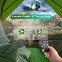 Ventilador De Tela De Camping 10400mAh Con Luz LED Y Control Remoto 3 En 1 Luz De Techo Portátil Para Acampar Y Colgante - details 4