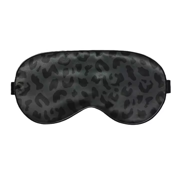 antifaces de seda para dormir, suaves, con correa elástica, para dormir, unisex, para viajes en avión, siestas, color negro y blanco. - 1