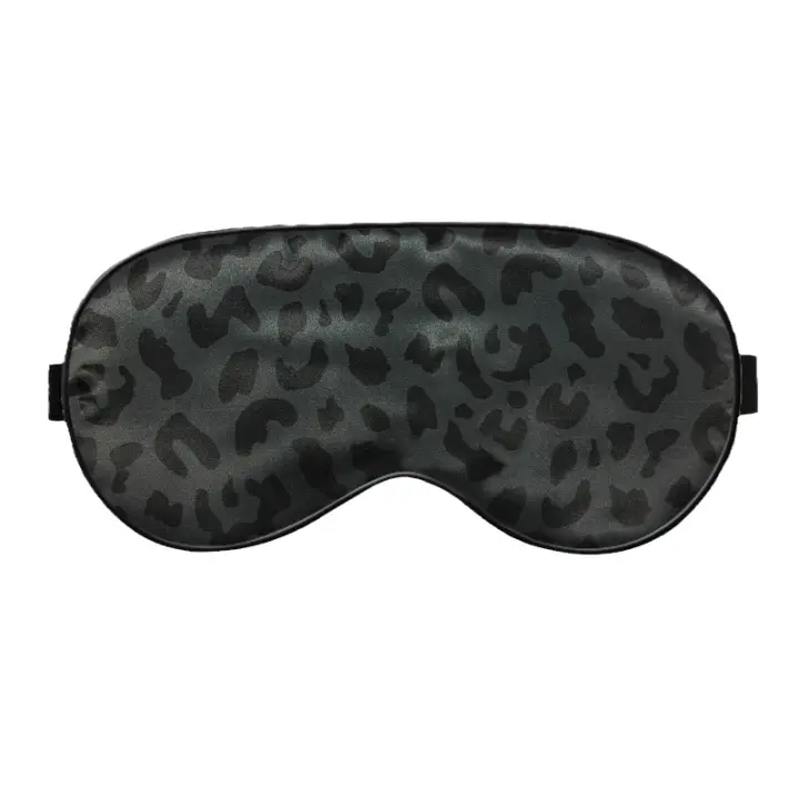 antifaces de seda para dormir, suaves, con correa elástica, para dormir, unisex, para viajes en avión, siestas, color negro y blanco. - 1