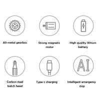 Mini Destornillador Eléctrico Portátil Recargable Por USB Herramienta De Potencia Para Reparación Doméstica Con 2 Piezas De Broca - details 6