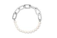 PANDORA ME Pulsera de Esnabones de Plata de Lei con Perla Blanca cultivada en Agua Dulce 。 Viene con un completo embalaje de Caja de regalo. - details 3