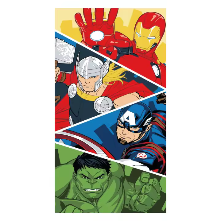 Avengers - Toalla Playa Microfibra 70 x 140 cm Oficial Disney Marvel Rojo, Azul, Vengadores (3 Modelos) - 1