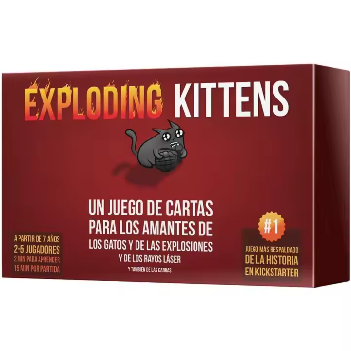 Exploding Kittens - Juego de Cartas en Español - EKIEK01ES & EKIEK05ES - Streaking - Español - - 1