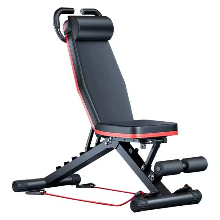ALLINLIFE Banco de gimnasio plegable para el entrenamiento de todo el cuerpo 300 kg, banco abdominal para entrenamiento de fuerza en el gimnasio en casa, con plegado rápido y ajuste - 1