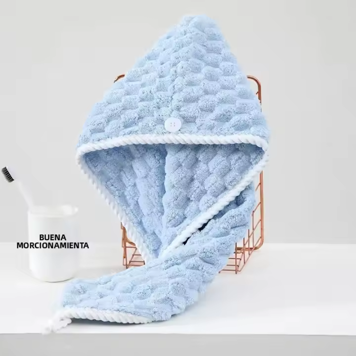 Toalla De Pelo De Microfibra Super Absorbente Para Secado Rápido De Pelo Largo Toallas De Cabello En Poliéster Y Poliamida - 1