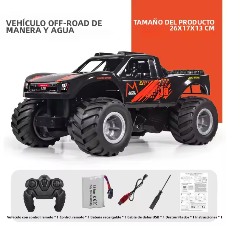 JJRC Q156 4WD 2.4G Coche De RC Acuático Y Terrestre Para Niños Juguetes Regalos Impermeable Con Control Remoto Para Deportes Y Juegos - 1