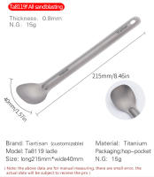 Tiartisan Cuchara De Titanio Ultraligera Con Mango Largo Para Camping Y Exterior Utensilio De Comedor Pulido Mate Portátil - details 4